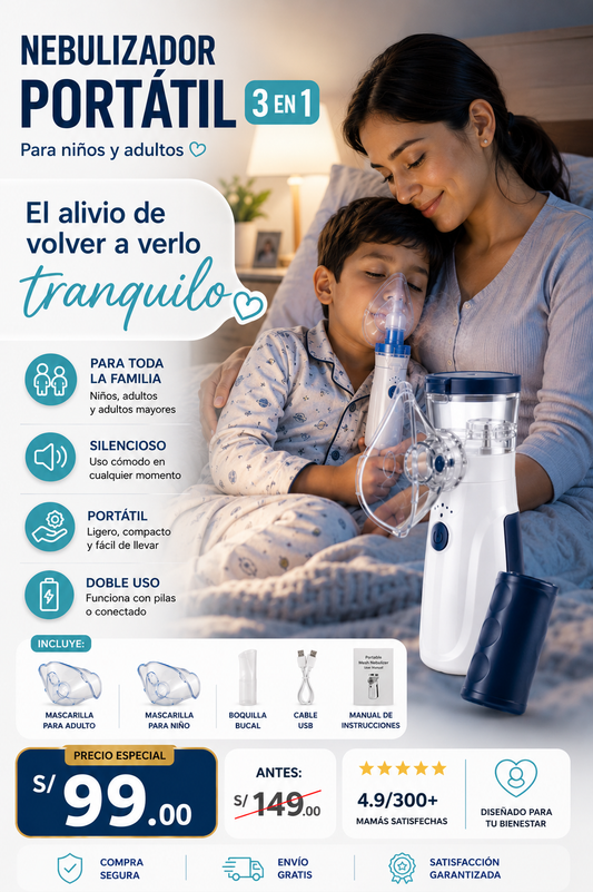 Nebulizador Portátil 3 en 1